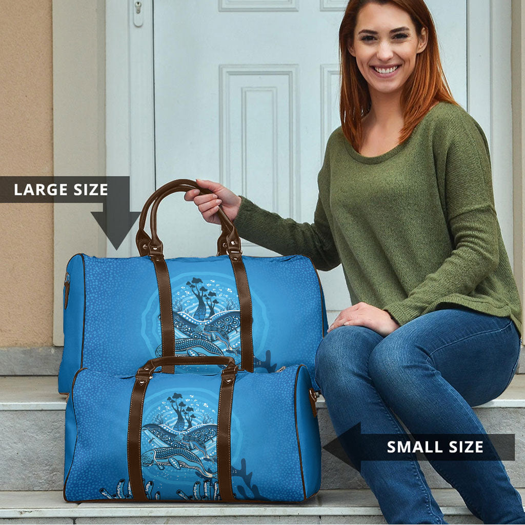 Aboriginal Ocean Dugong Travel Bag Dot Art Dreamtime Tree of Life