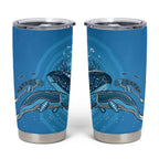 Aboriginal Ocean Dugong Tumbler Cup Dot Art Dreamtime Tree of Life