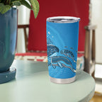 Aboriginal Ocean Dugong Tumbler Cup Dot Art Dreamtime Tree of Life