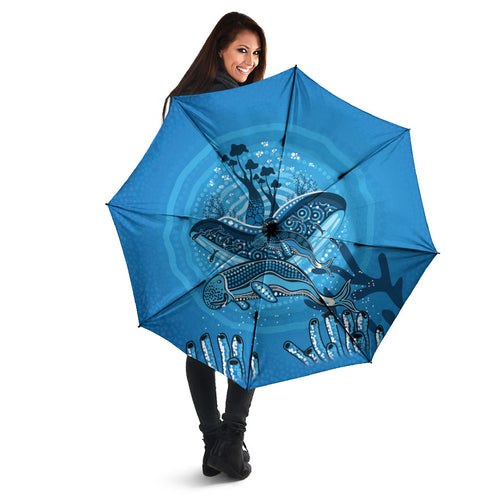 Aboriginal Ocean Dugong Umbrella Dot Art Dreamtime Tree of Life