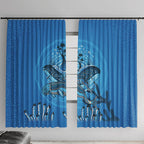 Aboriginal Ocean Dugong Window Curtain Dot Art Dreamtime Tree of Life