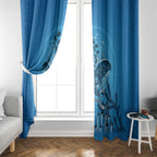 Aboriginal Ocean Dugong Window Curtain Dot Art Dreamtime Tree of Life