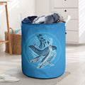 Aboriginal Ocean Whale Laundry Basket Dot Art Dreamtime Tree of Life