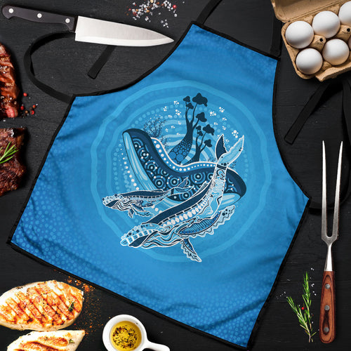Aboriginal Ocean Whale Apron Dot Art Dreamtime Tree of Life
