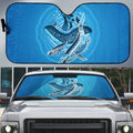 Aboriginal Ocean Whale Auto Sun Shade Dot Art Dreamtime Tree of Life