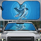 Aboriginal Ocean Whale Auto Sun Shade Dot Art Dreamtime Tree of Life