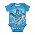 Aboriginal Ocean Whale Baby Onesie Dot Art Dreamtime Tree of Life