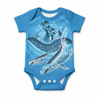 Aboriginal Ocean Whale Baby Onesie Dot Art Dreamtime Tree of Life