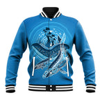 Aboriginal Ocean Whale Baseball Jacket Dot Art Dreamtime Tree of Life