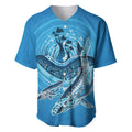 Aboriginal Ocean Whale Baseball Jersey Dot Art Dreamtime Tree of Life