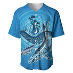 Aboriginal Ocean Whale Baseball Jersey Dot Art Dreamtime Tree of Life