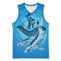 Aboriginal Ocean Whale Basketball Jersey Dot Art Dreamtime Tree of Life