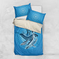 Aboriginal Ocean Whale Bedding Set Dot Art Dreamtime Tree of Life