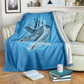 Aboriginal Ocean Whale Blanket Dot Art Dreamtime Tree of Life