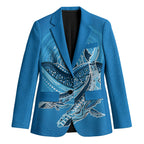 Aboriginal Ocean Whale Blazer Dot Art Dreamtime Tree of Life