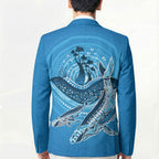 Aboriginal Ocean Whale Blazer Dot Art Dreamtime Tree of Life