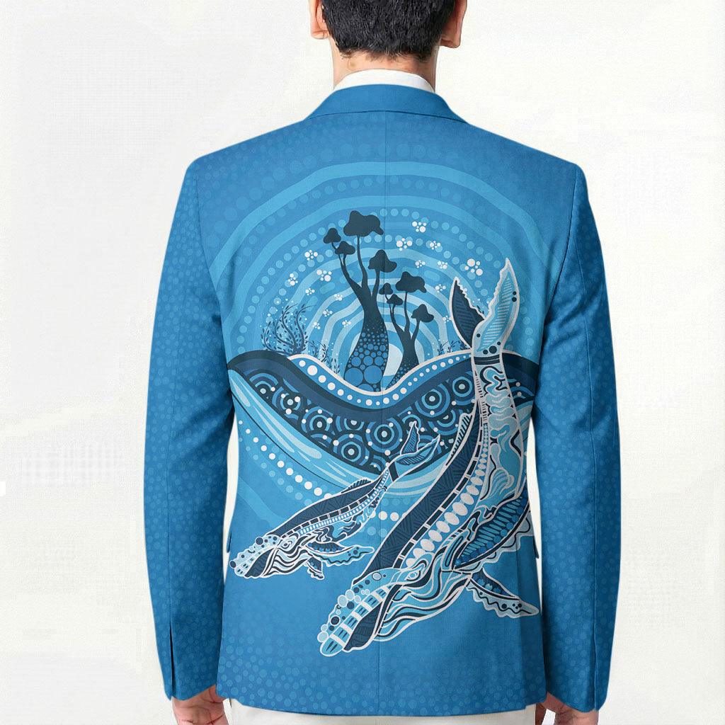 Aboriginal Ocean Whale Blazer Dot Art Dreamtime Tree of Life