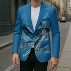 Aboriginal Ocean Whale Blazer Dot Art Dreamtime Tree of Life
