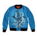 Aboriginal Ocean Whale Bomber Jacket Dot Art Dreamtime Tree of Life