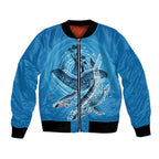 Aboriginal Ocean Whale Bomber Jacket Dot Art Dreamtime Tree of Life