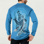 Aboriginal Ocean Whale Button Sweatshirt Dot Art Dreamtime Tree of Life