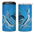 Aboriginal Ocean Whale 4 in 1 Can Cooler Tumbler Dot Art Dreamtime Tree of Life