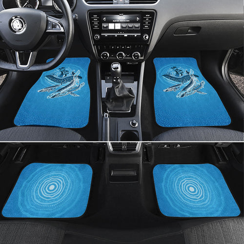 Aboriginal Ocean Whale Car Mats Dot Art Dreamtime Tree of Life