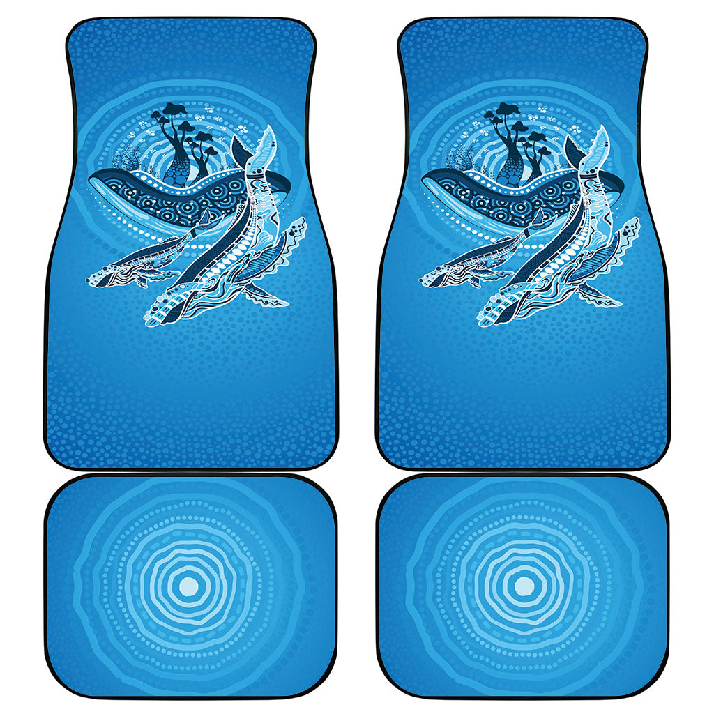 Aboriginal Ocean Whale Car Mats Dot Art Dreamtime Tree of Life