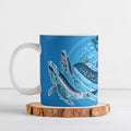 Aboriginal Ocean Whale Ceramic Mug Dot Art Dreamtime Tree of Life