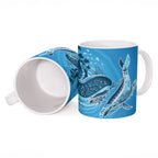 Aboriginal Ocean Whale Ceramic Mug Dot Art Dreamtime Tree of Life