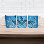 Aboriginal Ocean Whale Ceramic Mug Dot Art Dreamtime Tree of Life