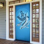 Aboriginal Ocean Whale Door Cover Dot Art Dreamtime Tree of Life