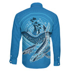 Aboriginal Ocean Whale Family Matching Mermaid Dress and Hawaiian Shirt Dot Art Dreamtime Tree of Life