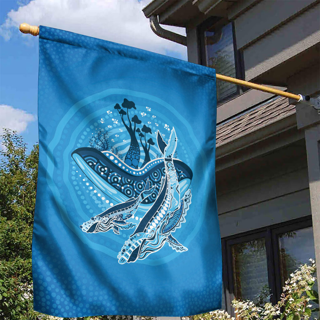 Aboriginal Ocean Whale Garden Flag Dot Art Dreamtime Tree of Life