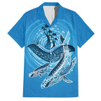 Aboriginal Ocean Whale Hawaiian Shirt Dot Art Dreamtime Tree of Life