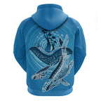 Aboriginal Ocean Whale Hoodie Dot Art Dreamtime Tree of Life