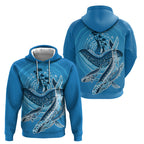 Aboriginal Ocean Whale Hoodie Dot Art Dreamtime Tree of Life