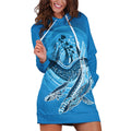 Aboriginal Ocean Whale Hoodie Dress Dot Art Dreamtime Tree of Life