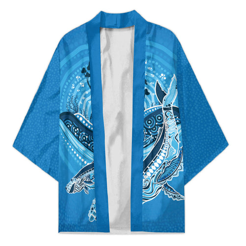 Aboriginal Ocean Whale Kimono Dot Art Dreamtime Tree of Life