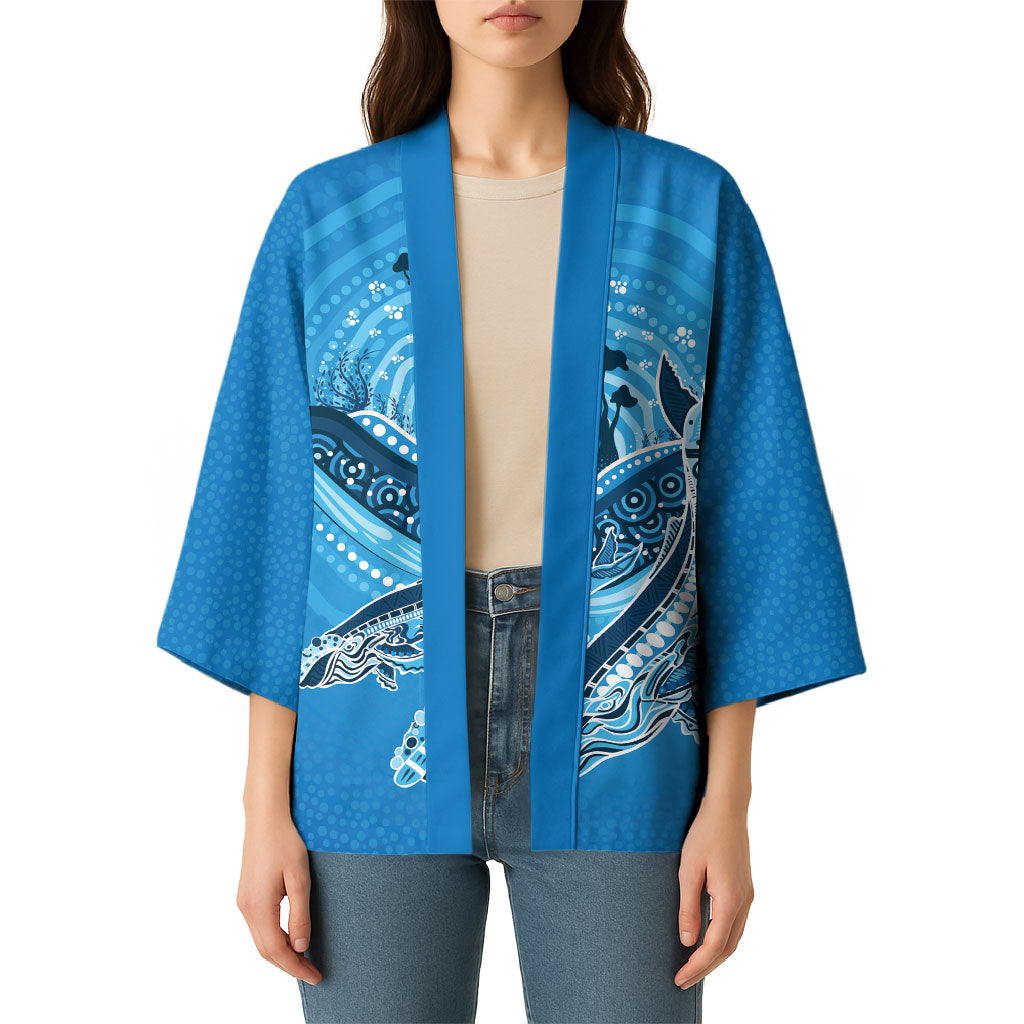 Aboriginal Ocean Whale Kimono Dot Art Dreamtime Tree of Life