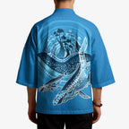 Aboriginal Ocean Whale Kimono Dot Art Dreamtime Tree of Life