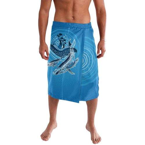 Aboriginal Ocean Whale Lavalava Dot Art Dreamtime Tree of Life