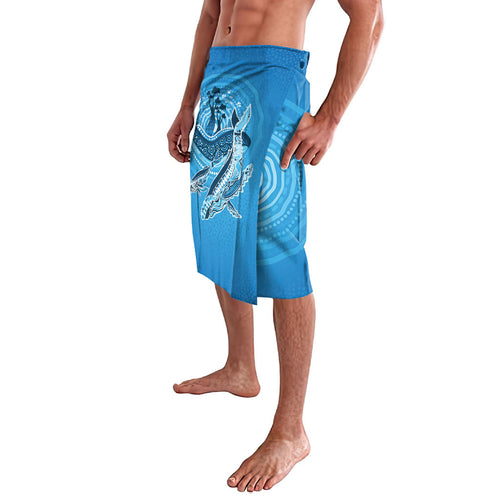 Aboriginal Ocean Whale Lavalava Dot Art Dreamtime Tree of Life