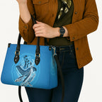 Aboriginal Ocean Whale Leather Bag Dot Art Dreamtime Tree of Life