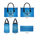 Aboriginal Ocean Whale Leather Bag Dot Art Dreamtime Tree of Life