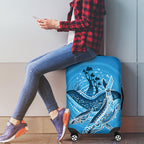 Aboriginal Ocean Whale Luggage Cover Dot Art Dreamtime Tree of Life