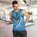 Aboriginal Ocean Whale Men Tank Top Dot Art Dreamtime Tree of Life