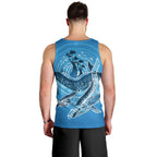 Aboriginal Ocean Whale Men Tank Top Dot Art Dreamtime Tree of Life