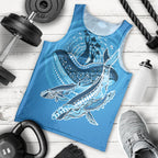 Aboriginal Ocean Whale Men Tank Top Dot Art Dreamtime Tree of Life