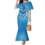 Aboriginal Ocean Whale Mermaid Dress Dot Art Dreamtime Tree of Life